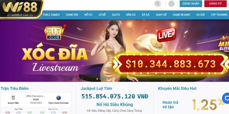 Nhấn nút “đăng ký WI88” để điền thông tin cơ bản