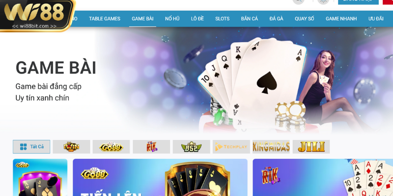 Game bài nổi tiếng tại Wi88