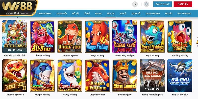 Mỗi tựa game mang đến phần thưởng lớn
